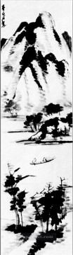  barco pintura - Qi Baishi barco solitario tinta china antigua